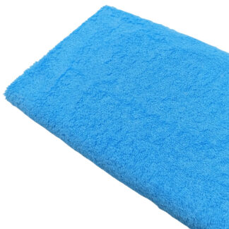 Tela de rizo de toalla algodón 100% en color azul turquesa