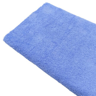 Tela de rizo de toalla algodón 100% en color azul empolvado