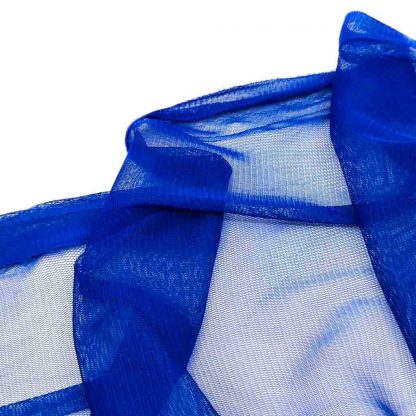Tela de tul con tacto a seda en color azulón
