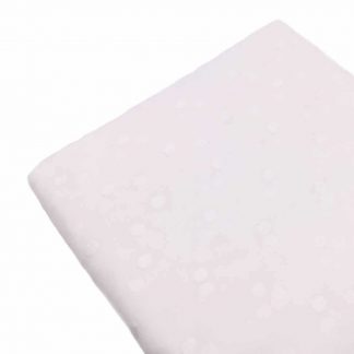 Tela de batista suiza bordada de plumeti de 10 mm en color blanco