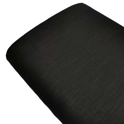 Tela de lino 100% en color liso negro