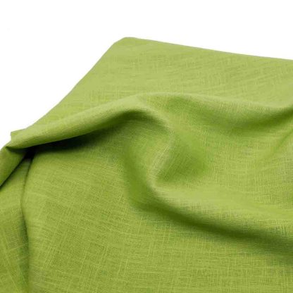 Tela de lino 100% en color liso verde lima
