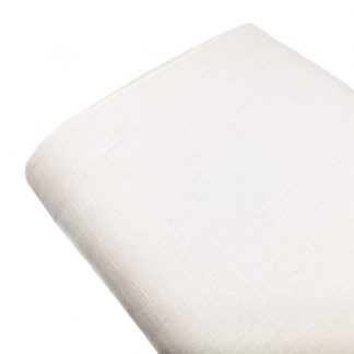 Tela de lino 100% en color liso blanco roto