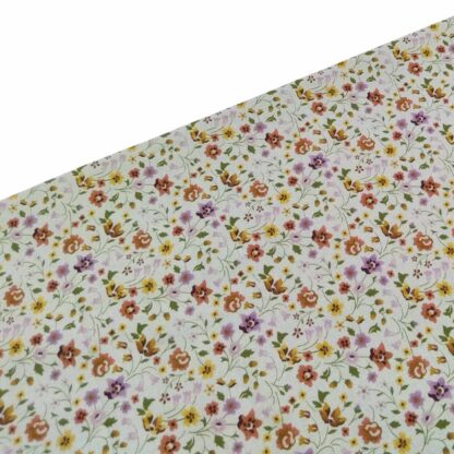 Popelín Algodón Flores Field Beige - Imagen 2