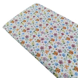 Popelín Algodón Flores Ilusion Multicolor