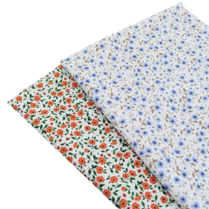 Telas de popelín con estampado de flores tipo liberty