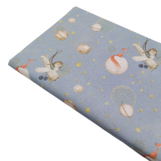 Tela de popelín con estampado del Principito aviador