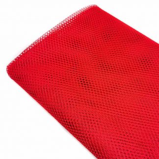 Tela de malla roja, también conocida como tela mesh o de rejilla