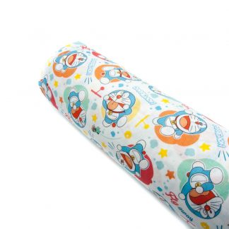 Tela de popelín Doraemon en algodón orgánico certificado GOTS