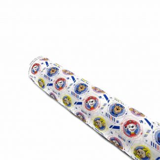 Tela de popelín con estampado de las caras de la Patrulla Canina