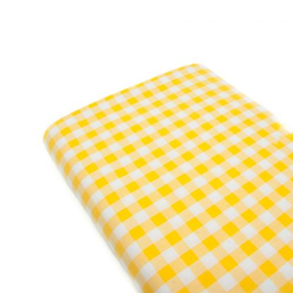 Tela cuadro vichy 100% algodón en color amarillo