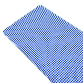 Tela cuadro vichy pequeño 100% algodón en color azulón