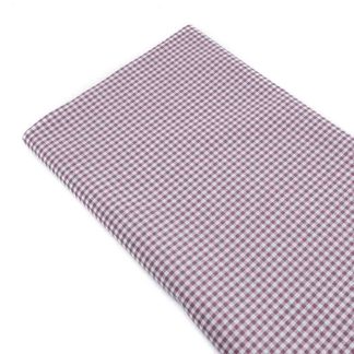 Tela cuadro vichy pequeño 100% algodón en color lila empolvado