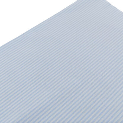 Tela raya vichy 100% algodón en color azul bebé