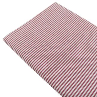 Tela de raya vichy 100% algodón en color rojo