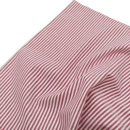 Tela de raya vichy 100% algodón en color rojo