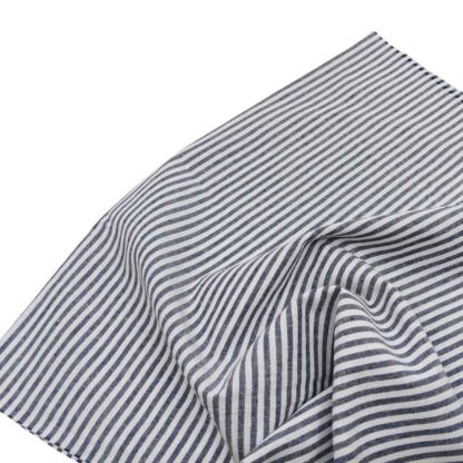 Tela de raya vichy 100% algodón en color azul marino