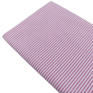 Tela de raya vichy 100% algodón en color fucsia