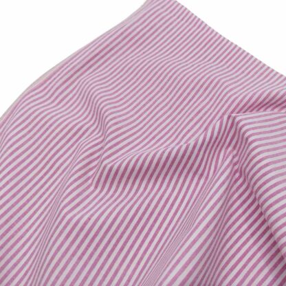 Tela de raya vichy 100% algodón en color fucsia