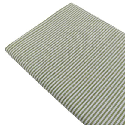 Tela de raya vichy 100% algodón en color verde seco