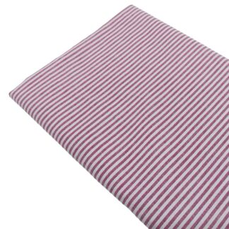 Tela de raya vichy 100% algodón en color buganvilla