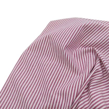 Tela de raya vichy 100% algodón en color buganvilla