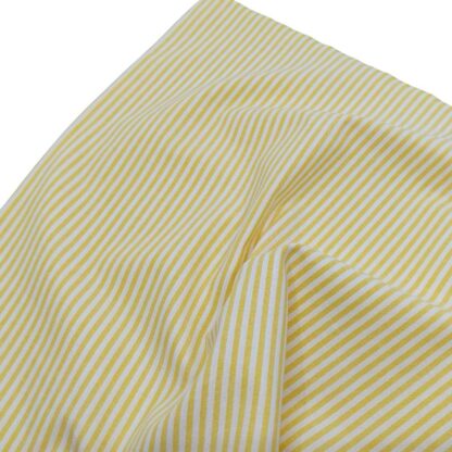 Tela de raya vichy 100% algodón en color amarillo