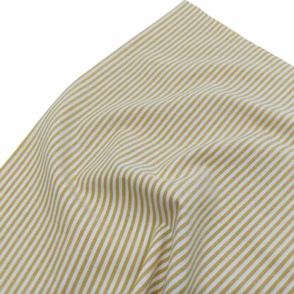 Tela de raya vichy 100% algodón en color mostaza