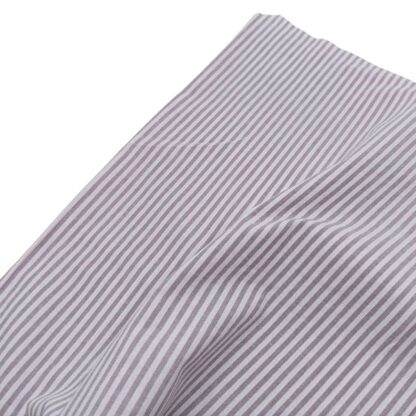 Tela de raya vichy 100% algodón en color lila empolvado