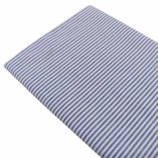 Tela de raya vichy 100% algodón en color tejano