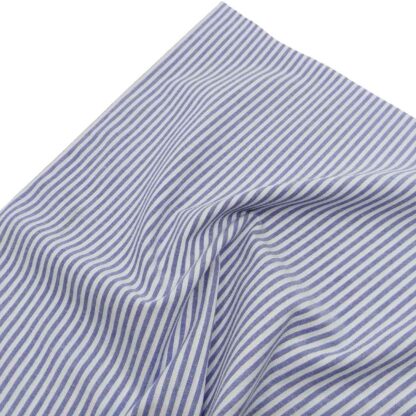 Tela de raya vichy 100% algodón en color tejano