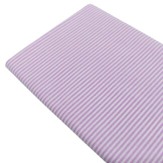 Tela de raya vichy 100% algodón en color rosa chicle