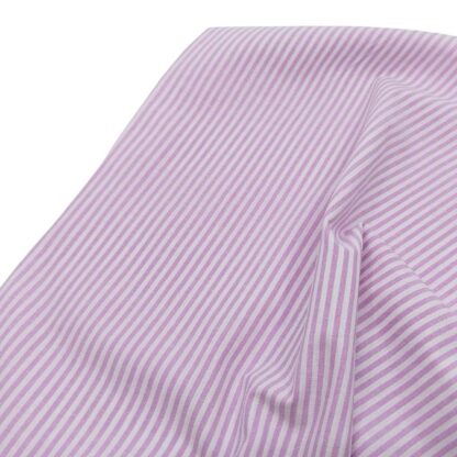 Tela de raya vichy 100% algodón en color rosa chicle