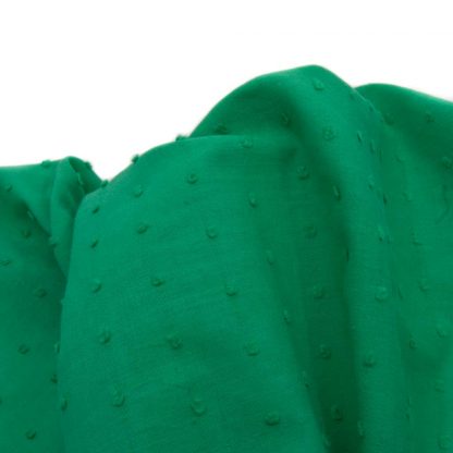 Tela de plumeti en color verde césped