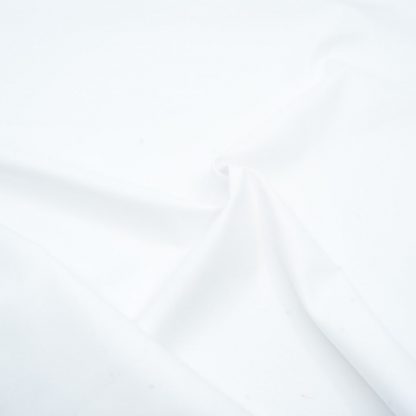Tela de popelín 100% algodón en color liso blanco