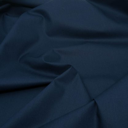 Tela de popelín 100% algodón en color liso azul marino
