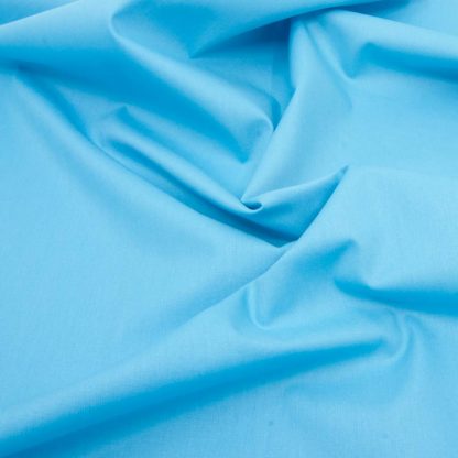 Tela de popelín 100% algodón en color liso turquesa claro