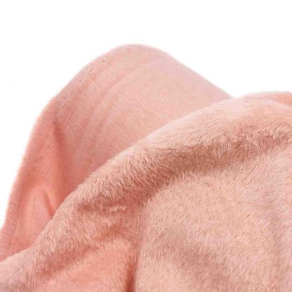 Tela de punto sudadera con pelito interior en color rosa empolvado