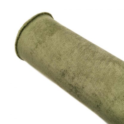 Tela micro pana elástica en color verde seco