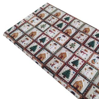 Tela popelín de algodón con estampado de Galletas de Navidad