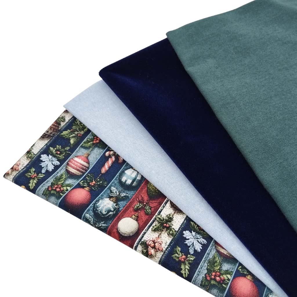 Telas combinables con la tela de popelín de algodón con estampado de Bolas de Navidad