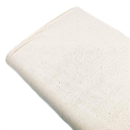 Tela de popelín 100% algodón en color liso beige rústico