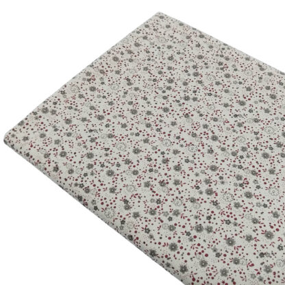 Tela popelín estampado flores granates