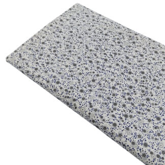 Tela popelín estampado flores azul marino