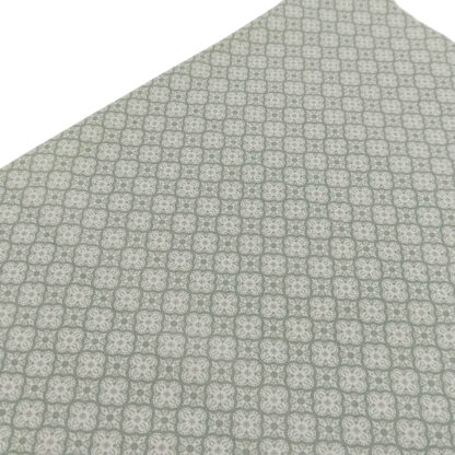 Tela popelín estampado mosaicos en color verde jade