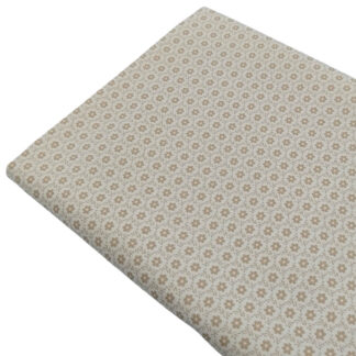 Tela popelín estampado geométricos en color beige