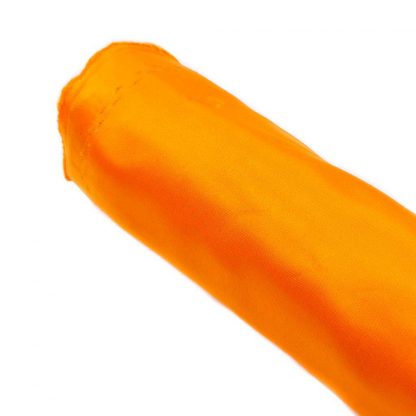 Tela de raso en color liso naranja