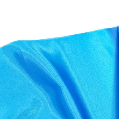 Tela de raso en color liso azul turquesa