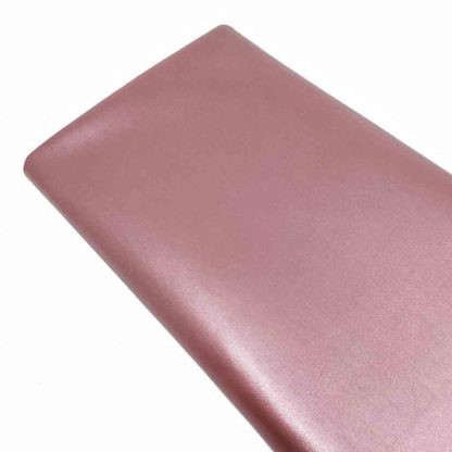 Tela de polipiel metalizada rosa palo