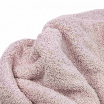 Tela de rizo de toalla algodón 100% en color rosa empolvado